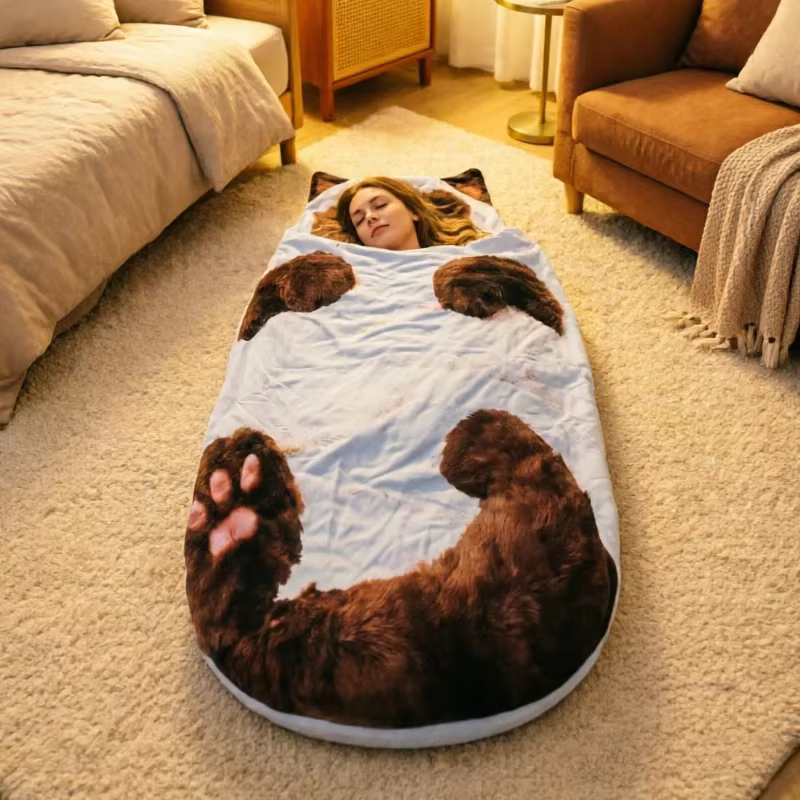 Saco de Dormir Lavable para Gatos y Perros – Uso Hogar y Viaje - imagen 3
