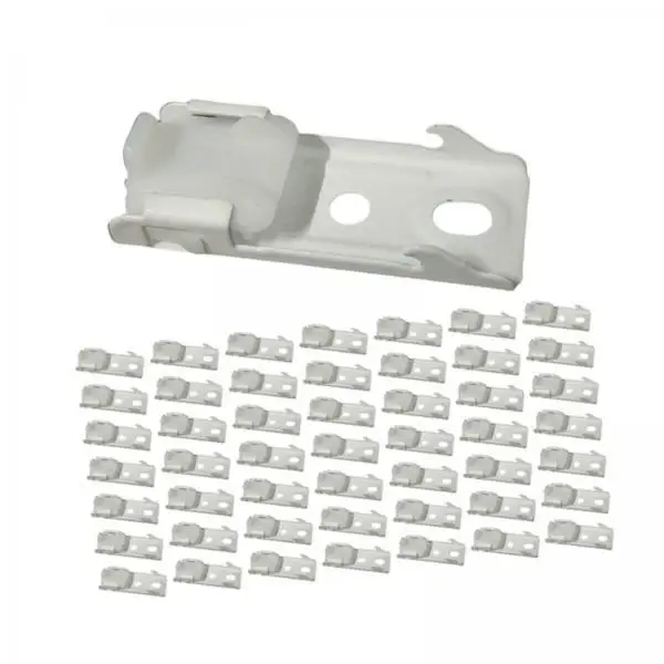 Soporte riel cortina blanco hierro – Compatible 18-20mm