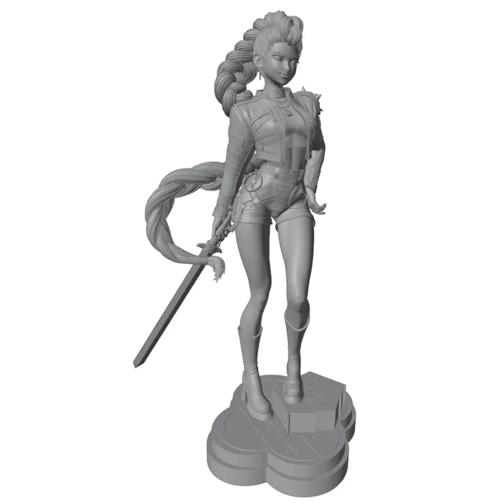 Decoración para gatos: figura anime mini GK gris impresa 3D - imagen 4