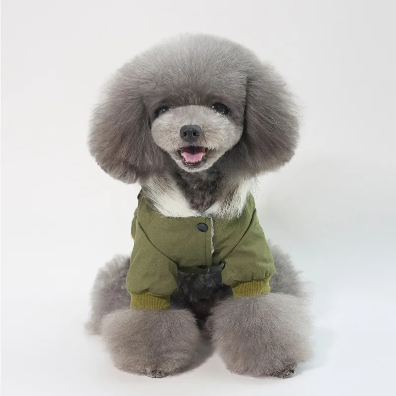 Ropa de invierno para perros con capucha