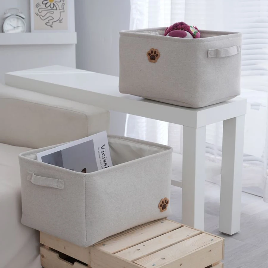 Cesta de almacenamiento plegable con asas