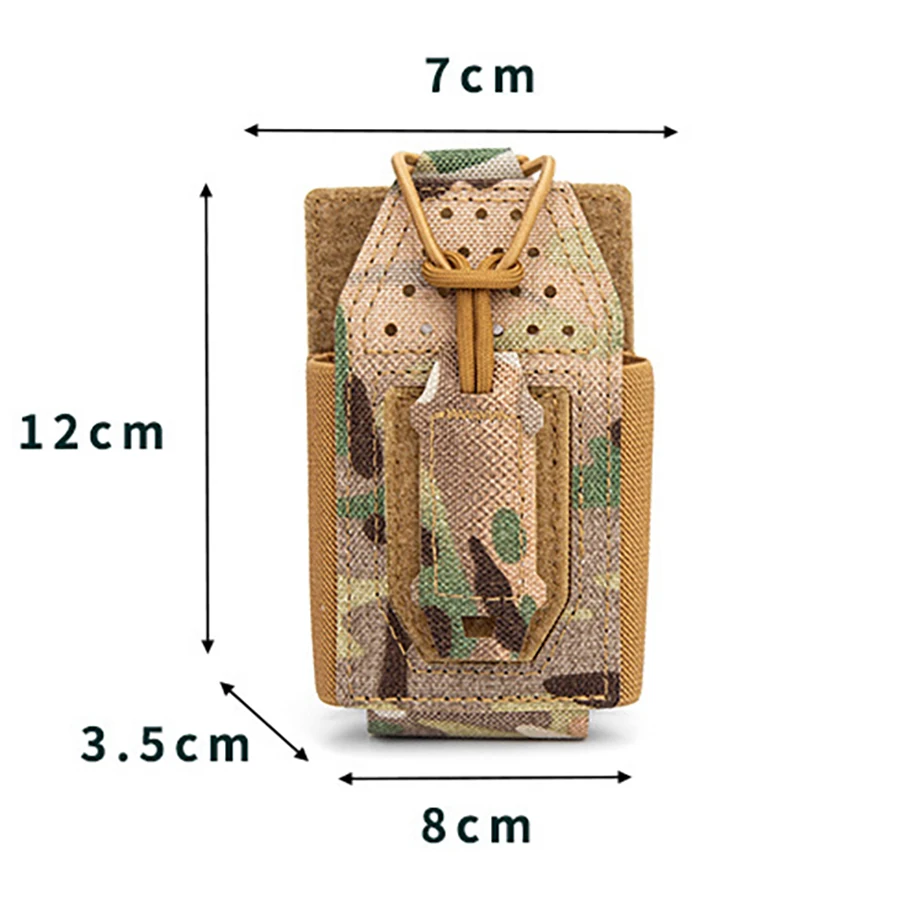 Interior de la bolsa táctica para linterna y herramientas