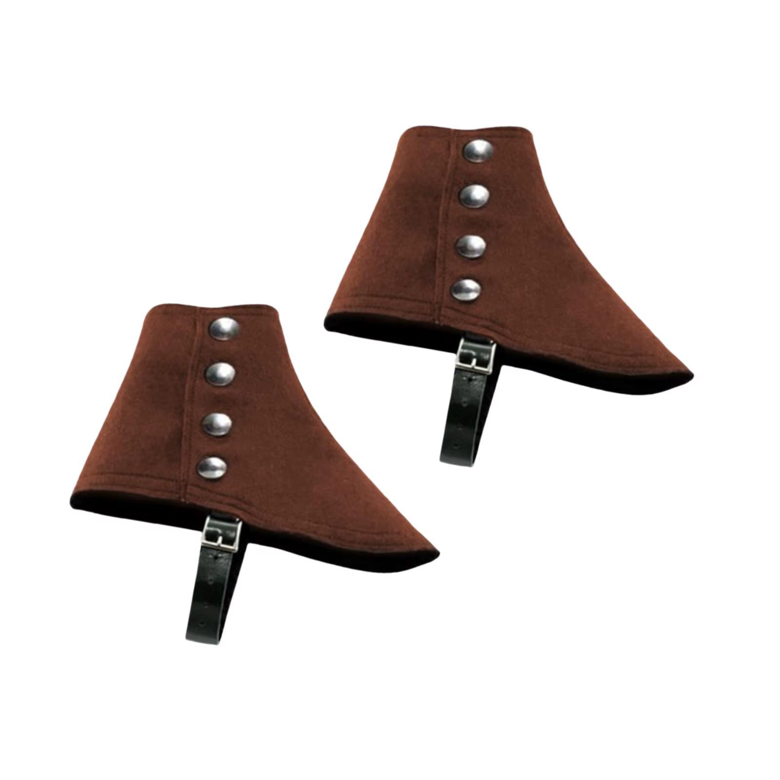 Cubrebotas medievales de tela marrón ajustables para hombre - imagen 2