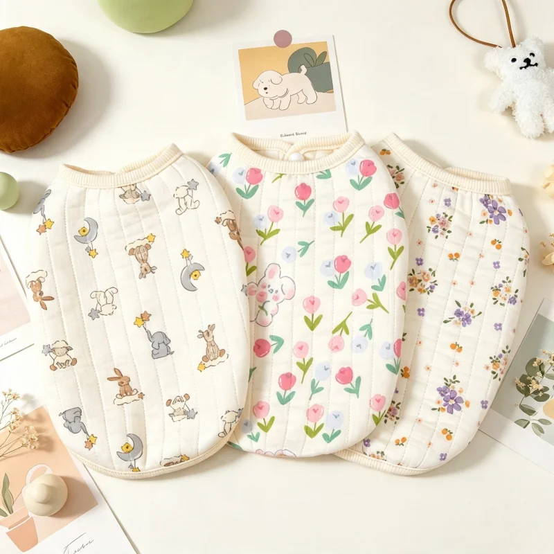 Chaleco con Estampado de Dibujos Animados para Perros y Gatos, Cálido de Otoño - imagen 3