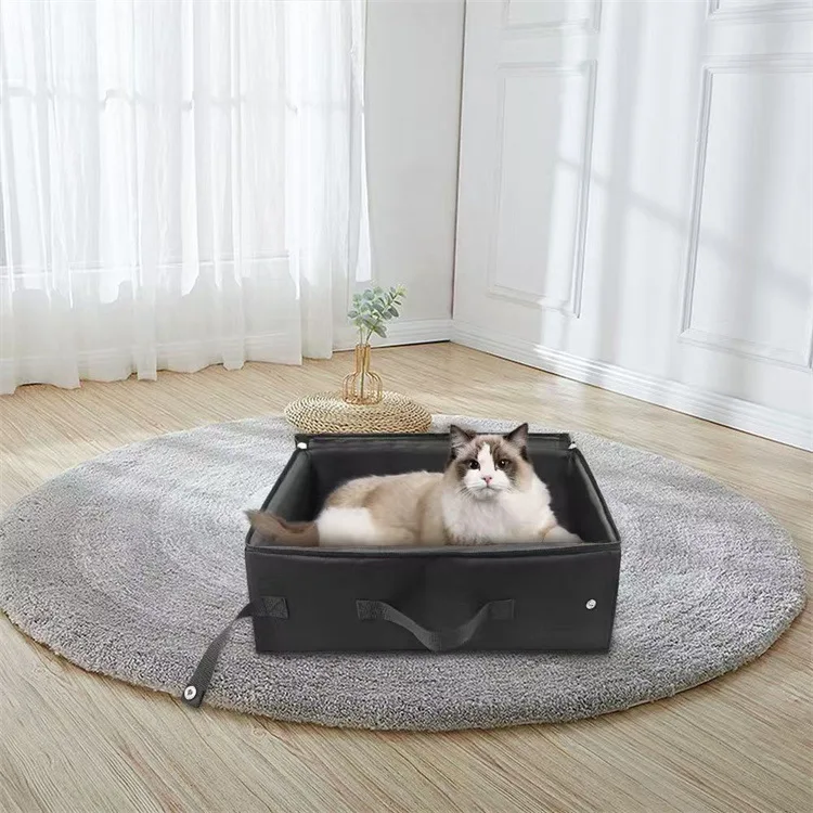Caja de arena portátil para gatos plegable e impermeable