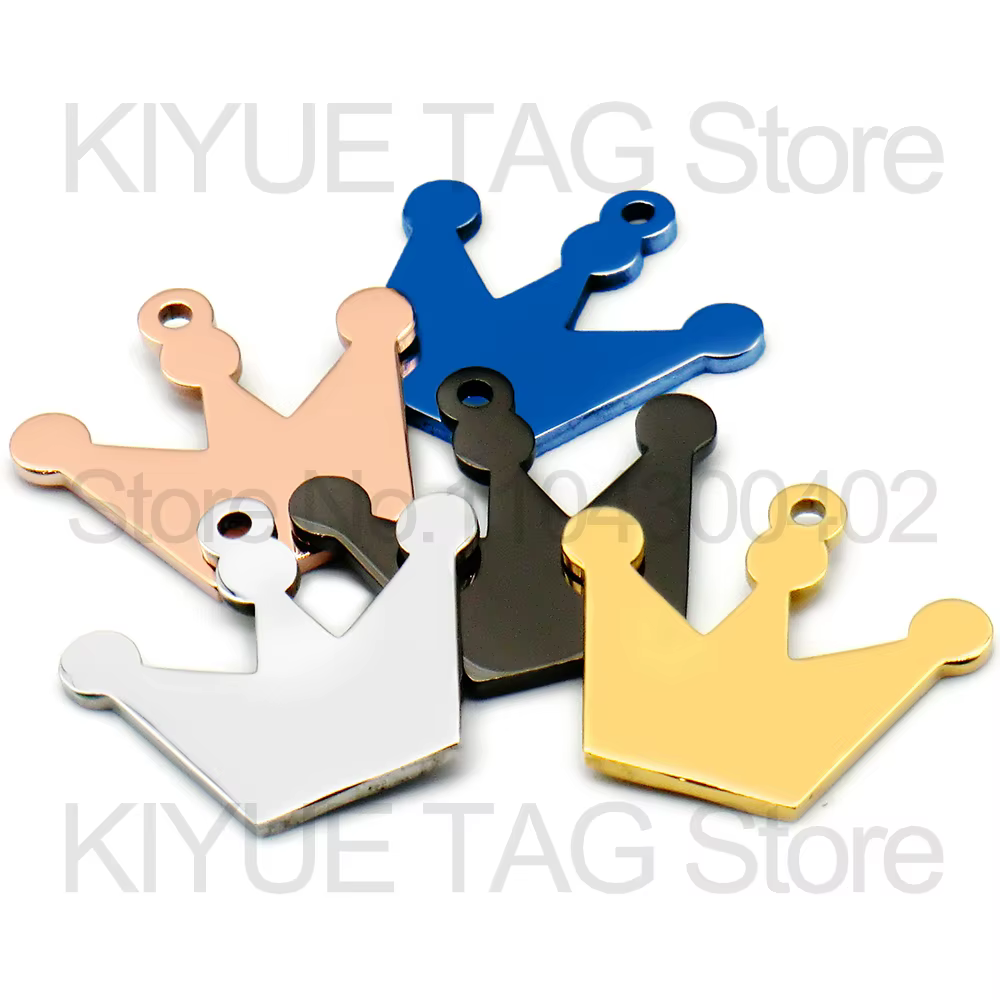 Placas de identificación para perros de metal corona grabables - imagen 5