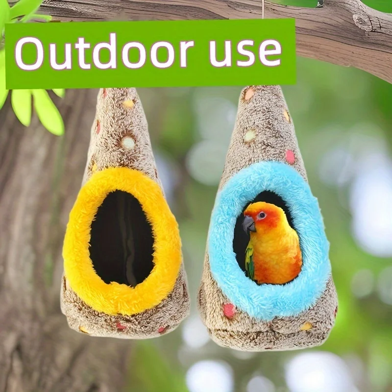 Nido colgante cálido para loros y pajaritos en forma de huevo - imagen 3