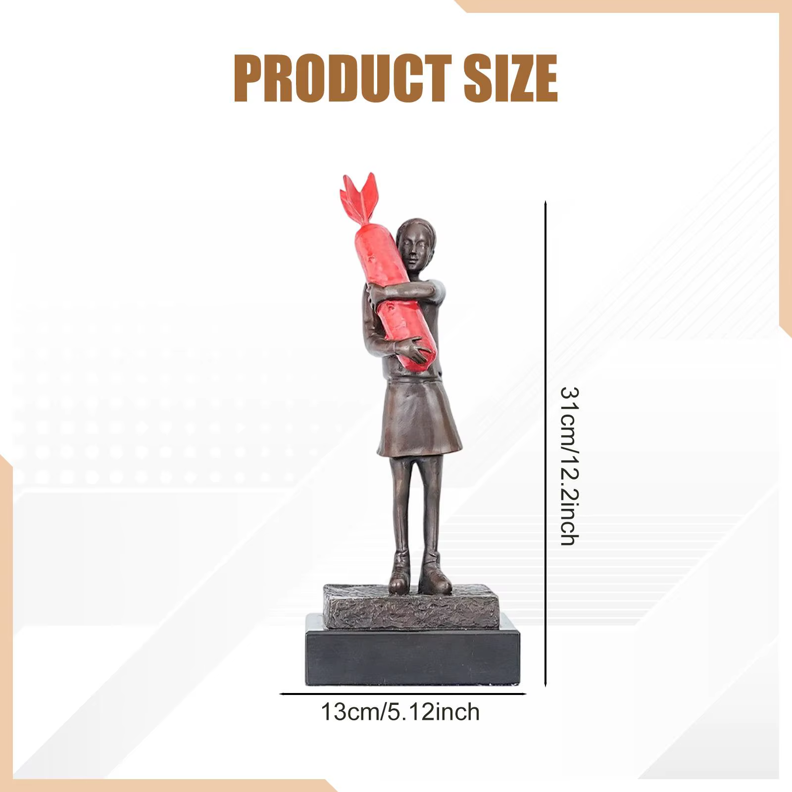 Figura de latón decorativa para mesa