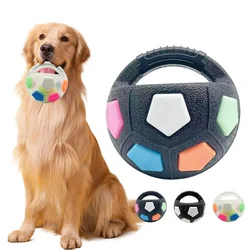 Pelota fútbol con asa para perros – Interactiva para masticar y jugar