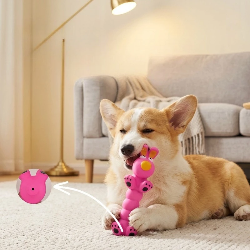 Juguete interactivo de látex con sonido para masticar gato y perro - imagen 4