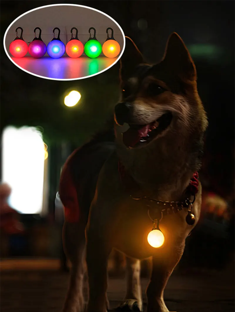 Colgante LED luminoso para mascotas en paseo