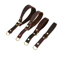 Collar martingale de cuero resistente con tope para perro pequeño