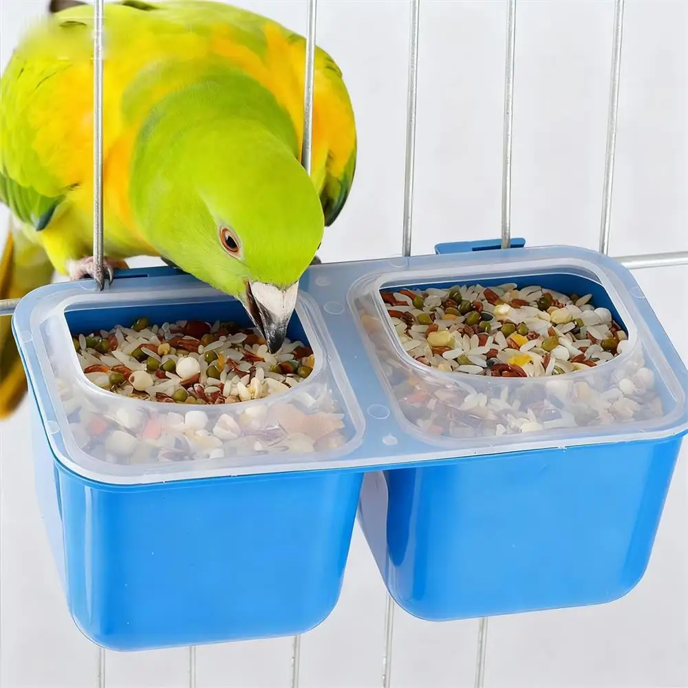 Comedero colgante para aves, palomas y loros – Antivuelco - imagen 2