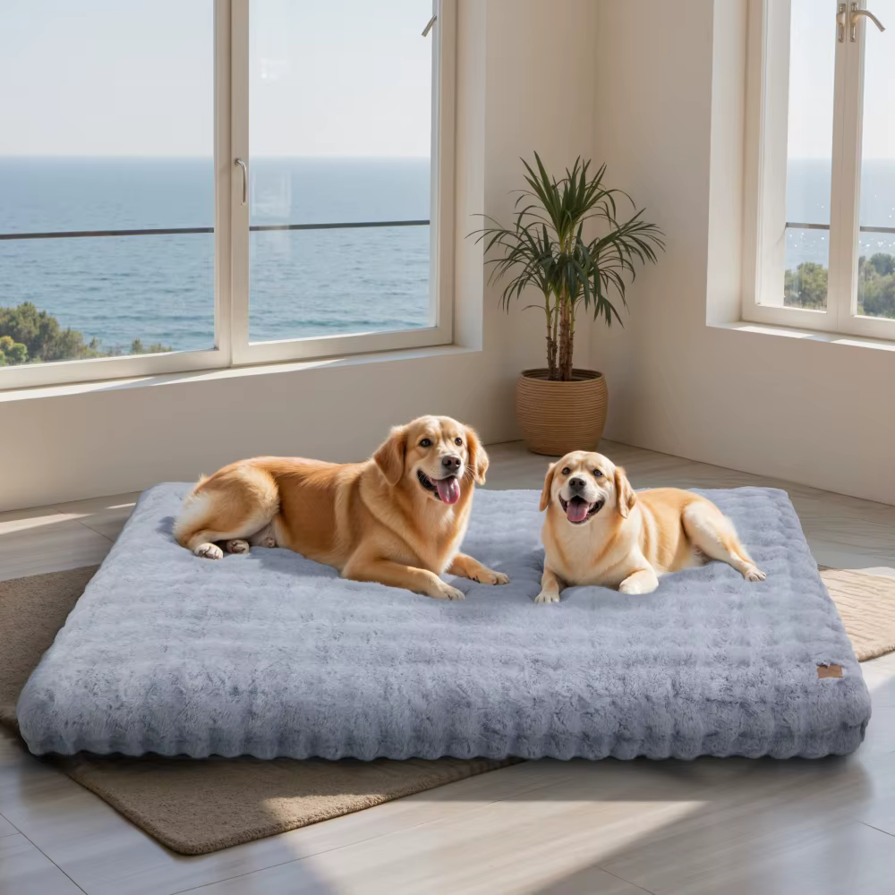 Cama de perro lavable – Colchón suave grande para jaula - imagen 4