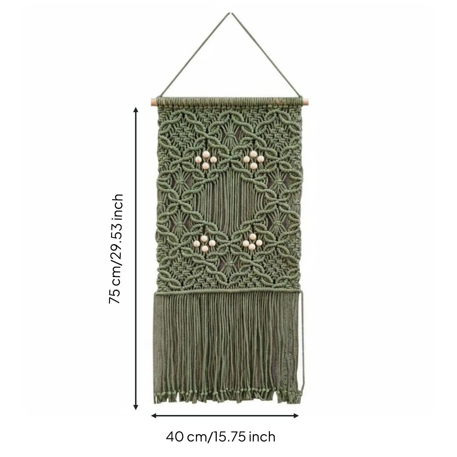 Tapiz de pared de macramé tejido a mano estilo boho - imagen 3