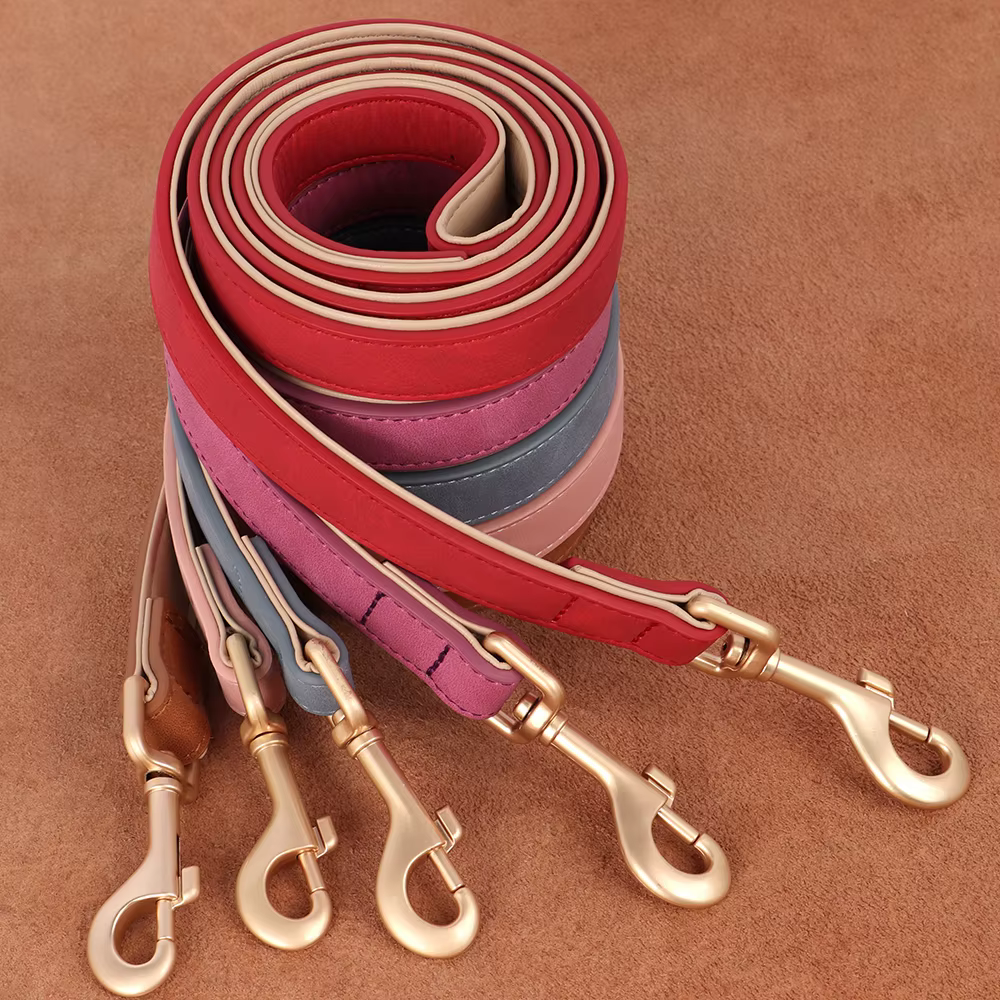 Correa acolchada para perro de cuero PU, extra cómoda y duradera - imagen 2