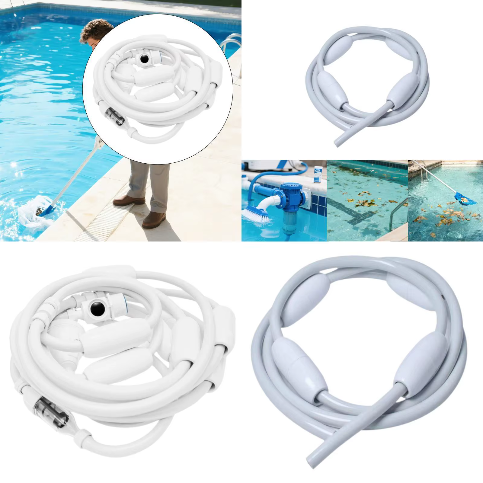 Juego de mangueras de alimentación para limpieza de piscinas