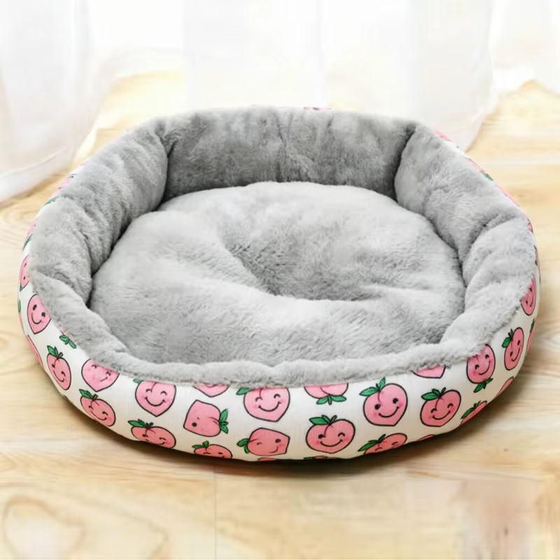 Cama cálida y suave para perros y gatos con base antideslizante