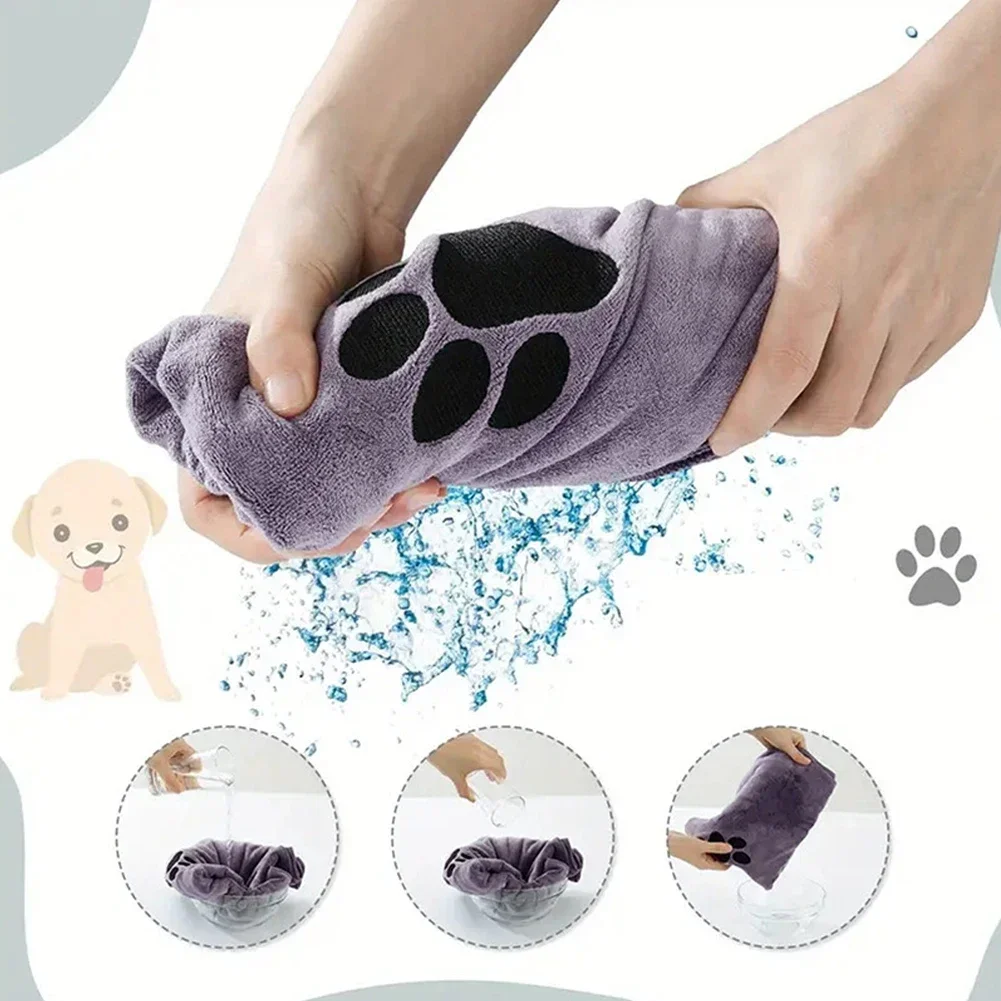 Toalla de baño para perro tamaño grande
