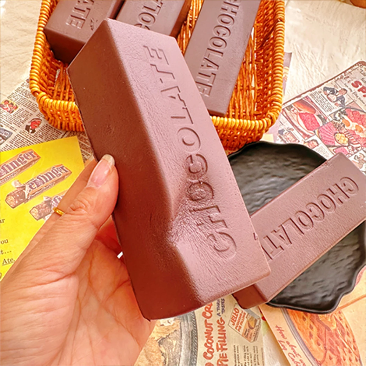 Juguete antiestrés sensorial con aroma a chocolate para gatos y perros