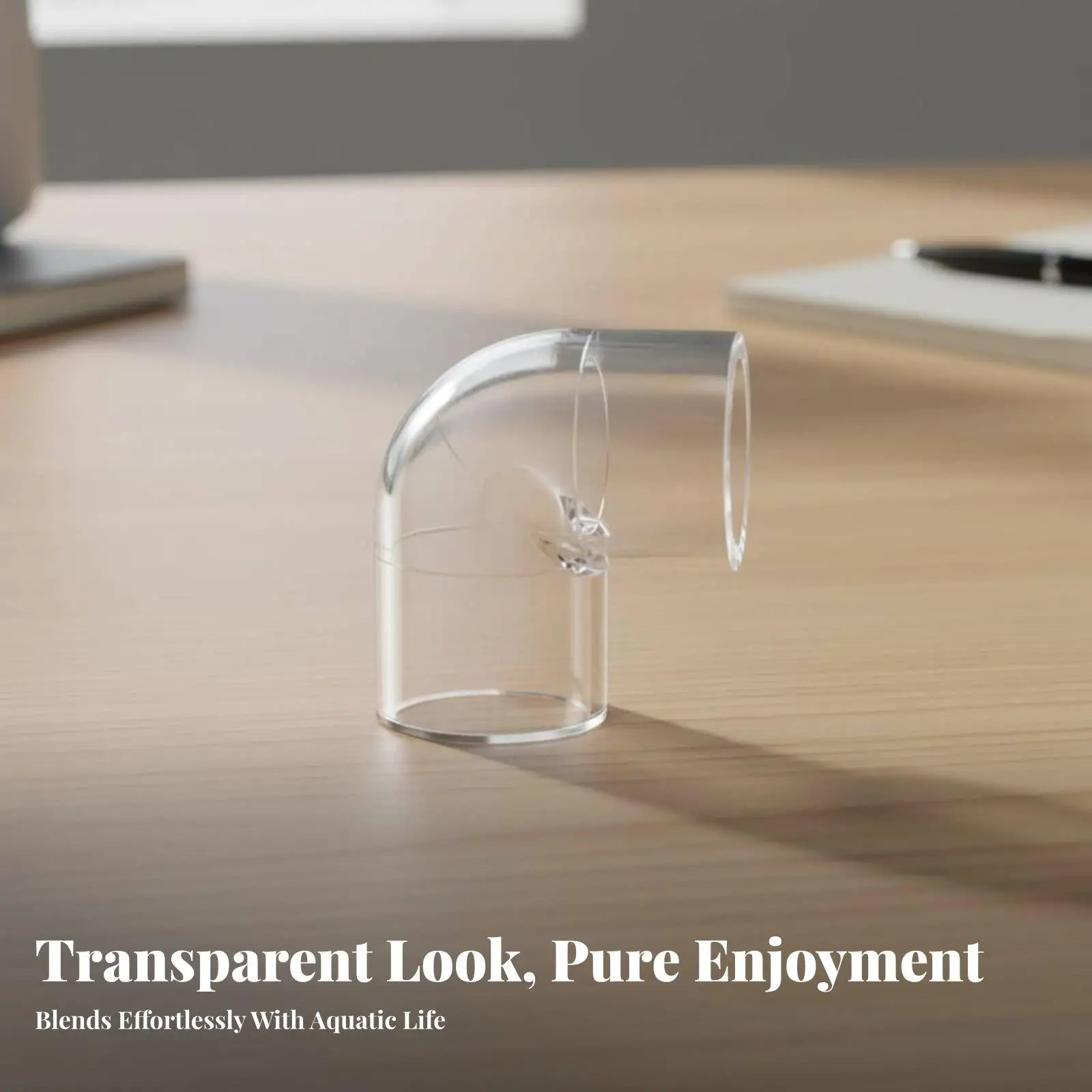 Codo acrílico transparente 25mm para acuario - imagen 3