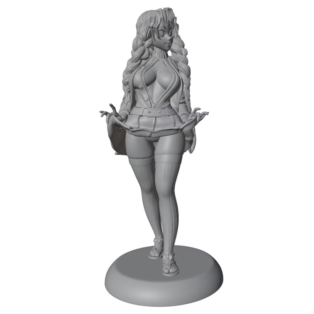 Figura de resina 75 mm sin pintar, detalle de postura