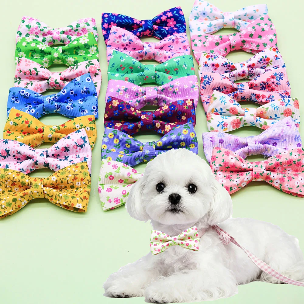 Collar floral para perro con lazo desmontable, ideal primavera-verano - imagen 2