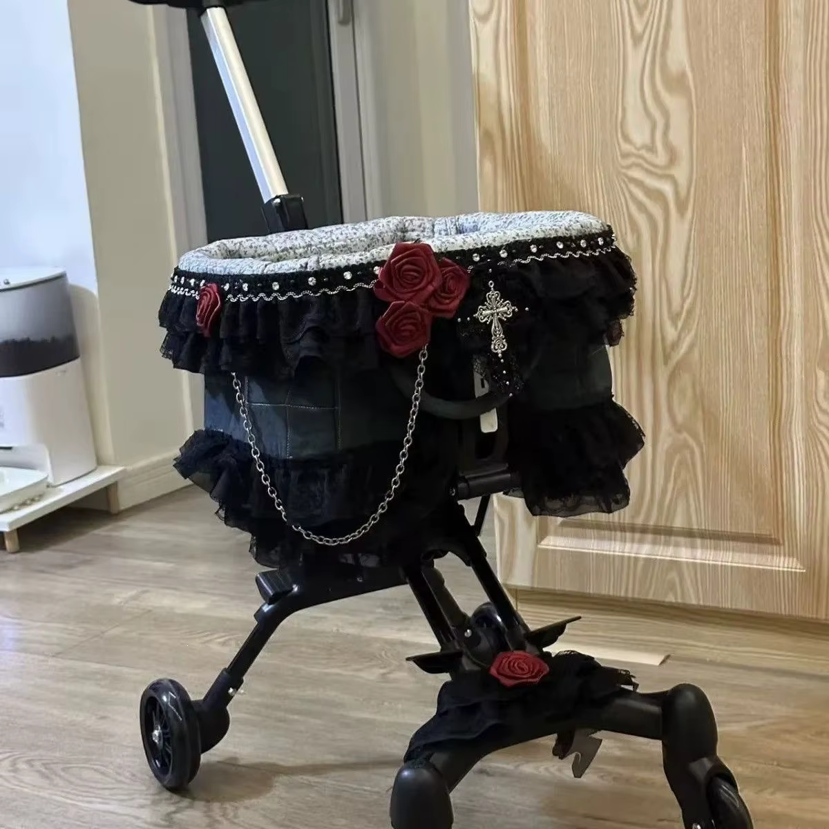 Carrito plegable transpirable para perros y gatos pequeños - imagen 3