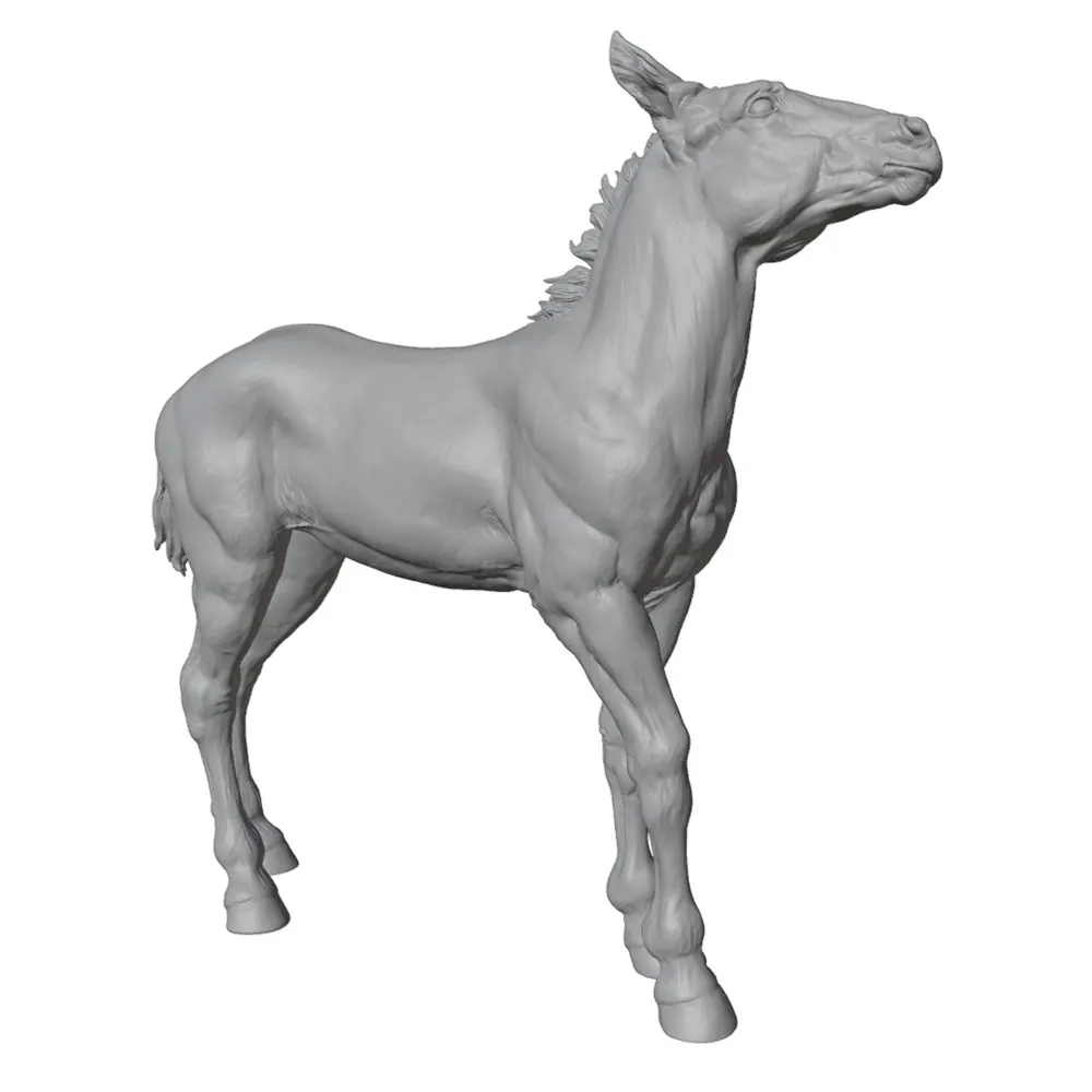 Miniatura caballo realista resina 3D sin pintar kit DIY - imagen 4