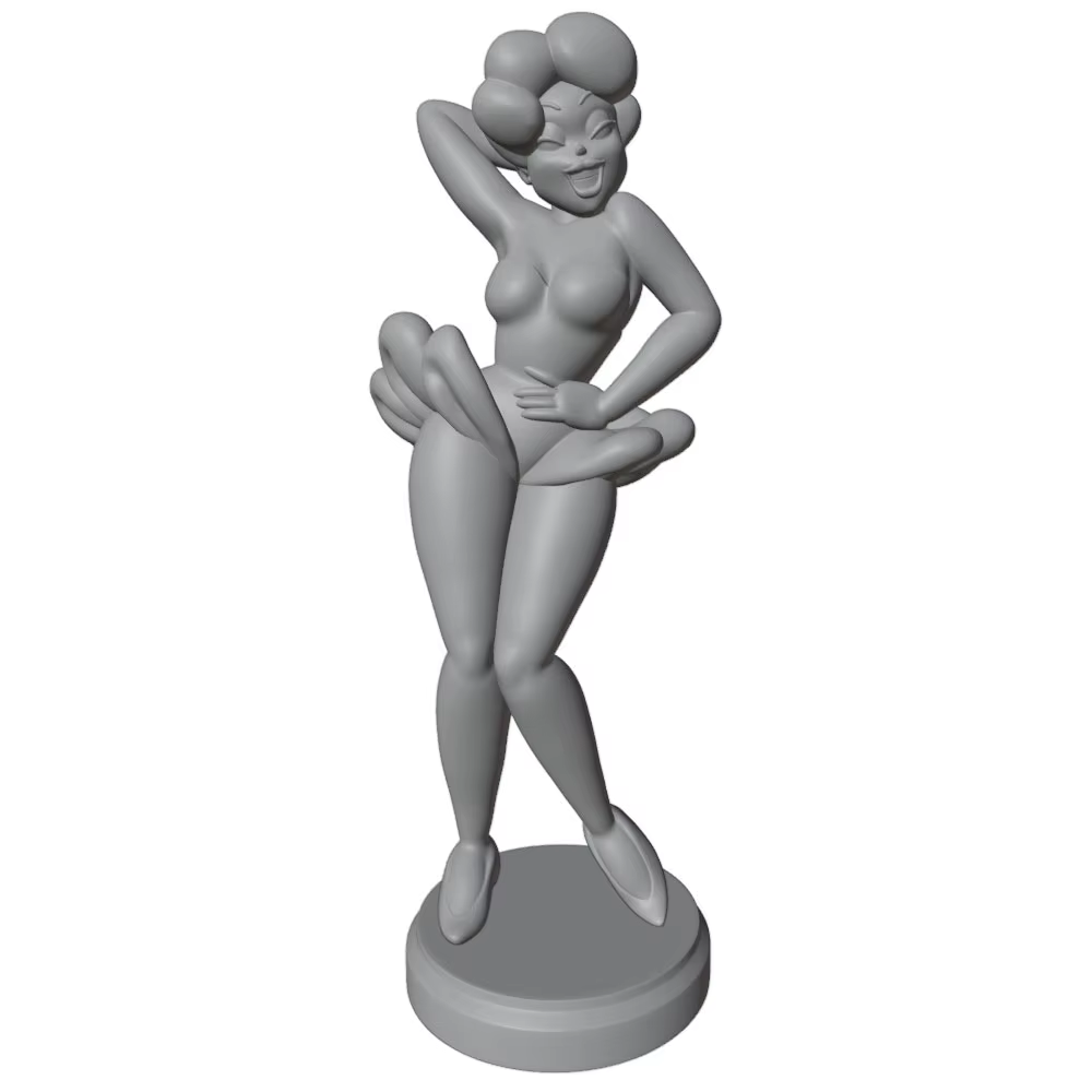 Estatua miniatura de anime 3D gris, modelo GK para montar sin pintar
