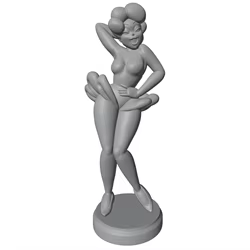 Estatua miniatura de anime 3D gris, modelo GK para montar sin pintar