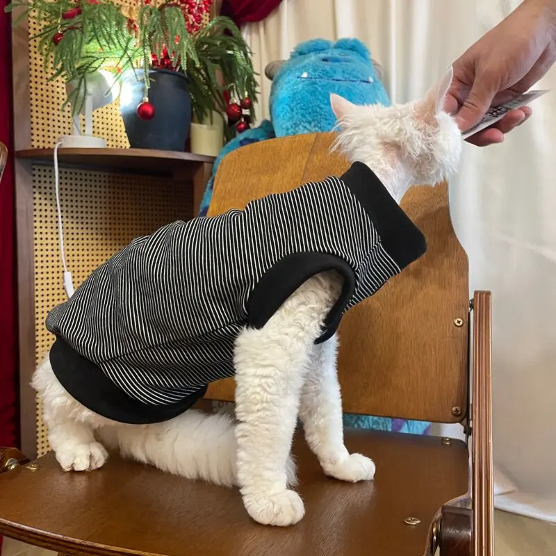 Vista trasera del jersey de algodón para mascotas pequeñas