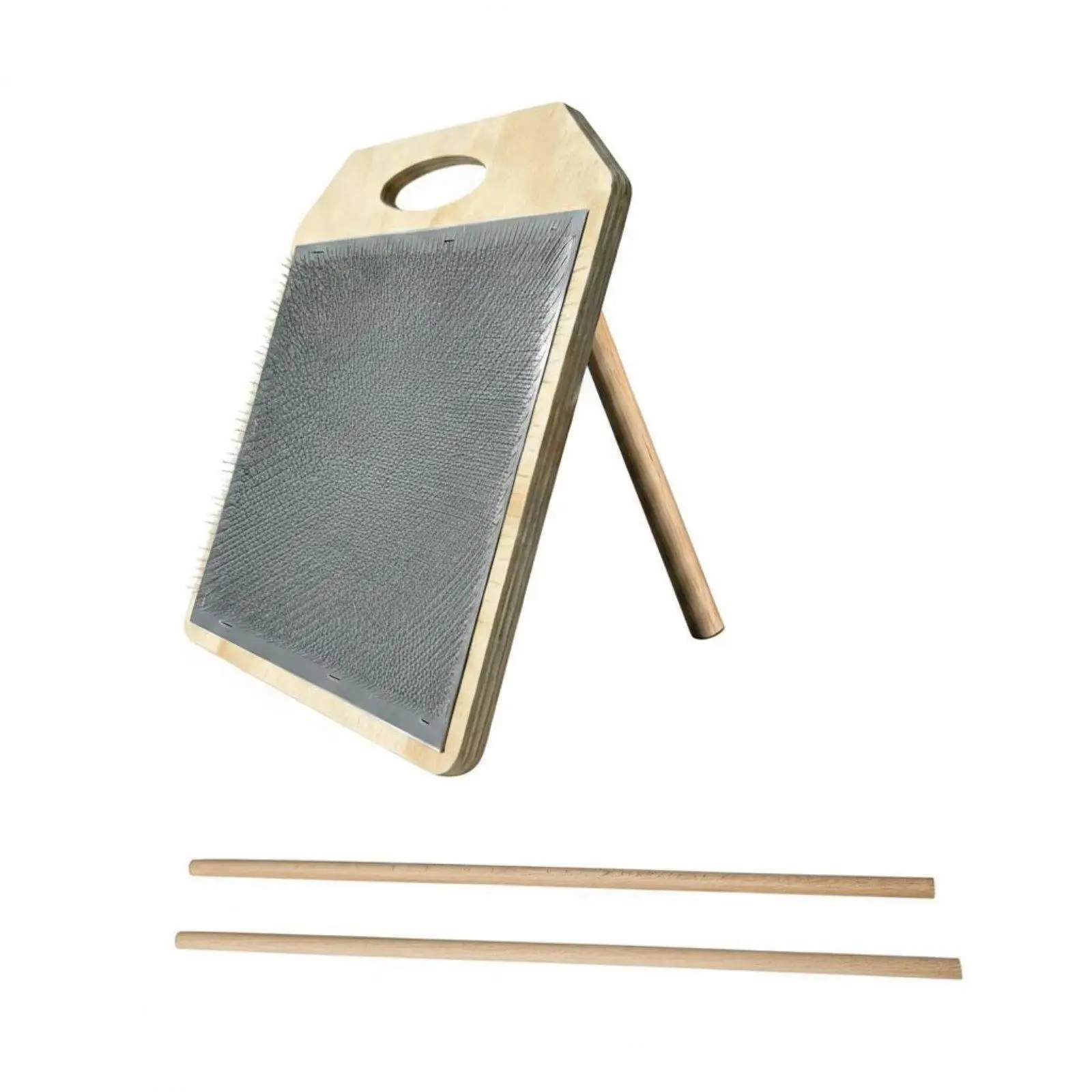 Tabla cardado lana madera – Set portátil DIY para mezclar fibras
