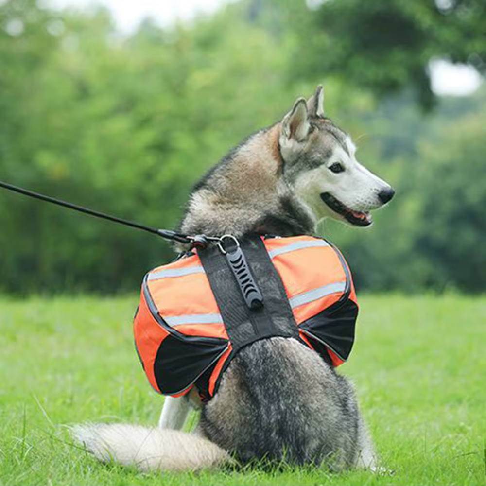 Mochila transporte perros con arnés reflectante – Correas ajustables para exteriores - imagen 3