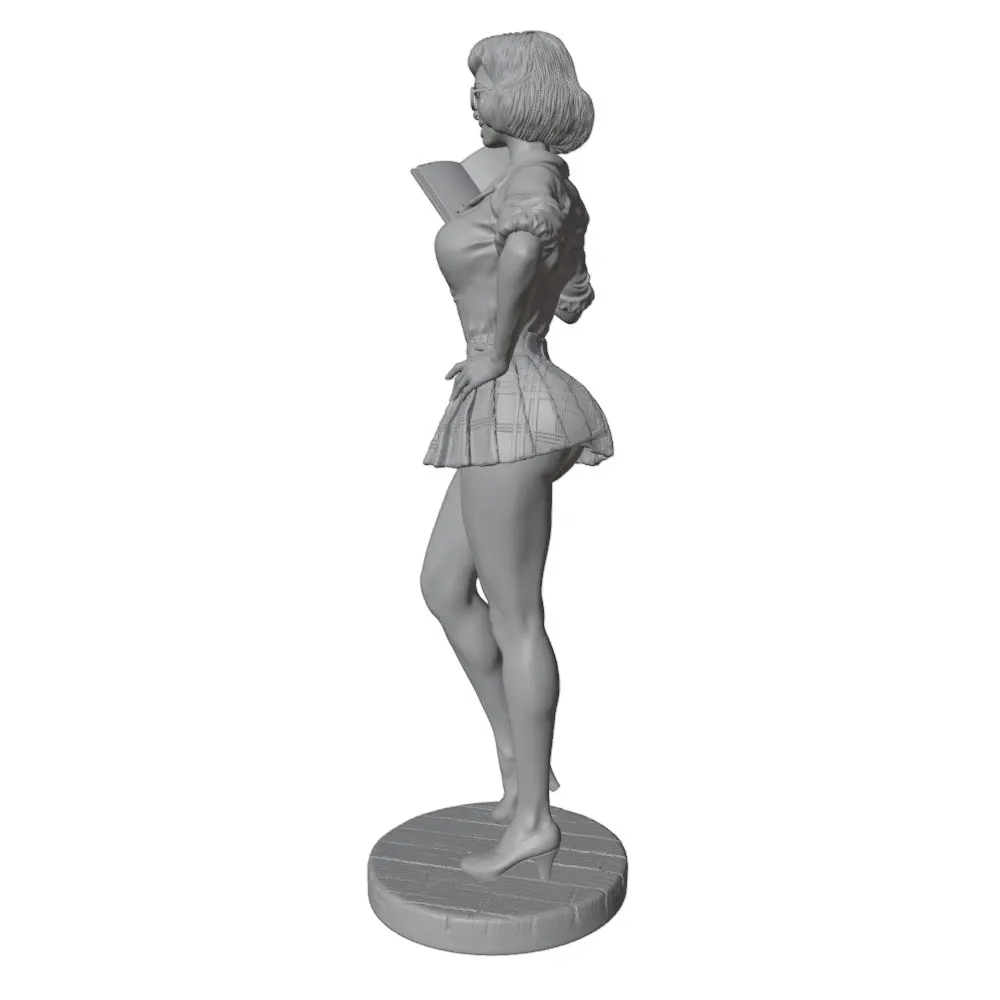 Figura profesora sexy impresa en 3D, kit sin pintar para montar - imagen 5