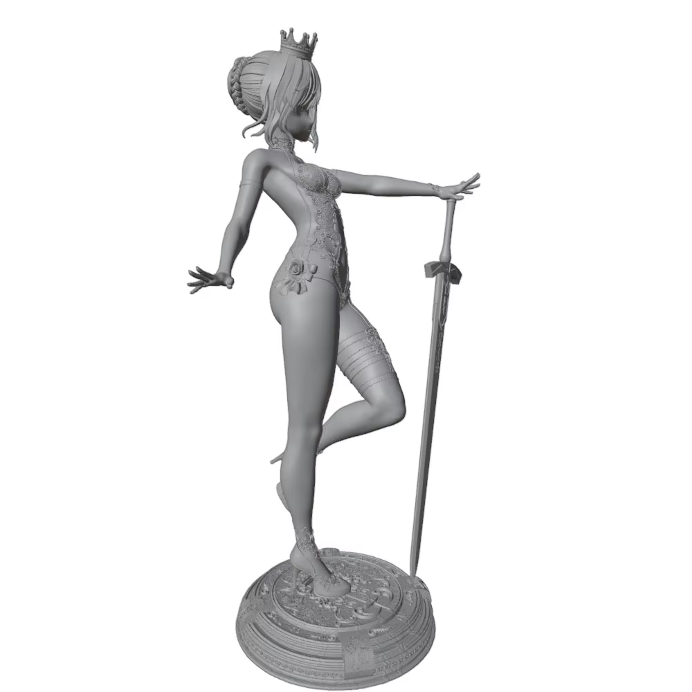 Miniatura GK figura anime gris impresa en 3D, sin montar ni pintar - imagen 2