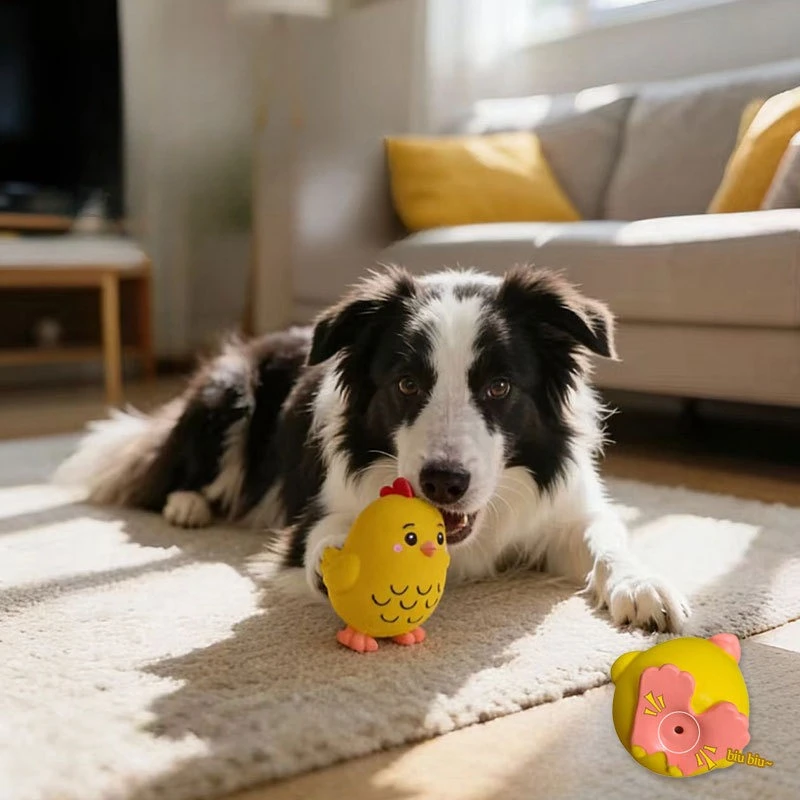 Juguete interactivo de goma con sonido para perros y gatos: pato - imagen 3