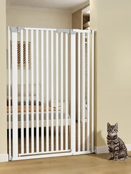 Valla antiescape para gatos y perros con puerta de bloqueo