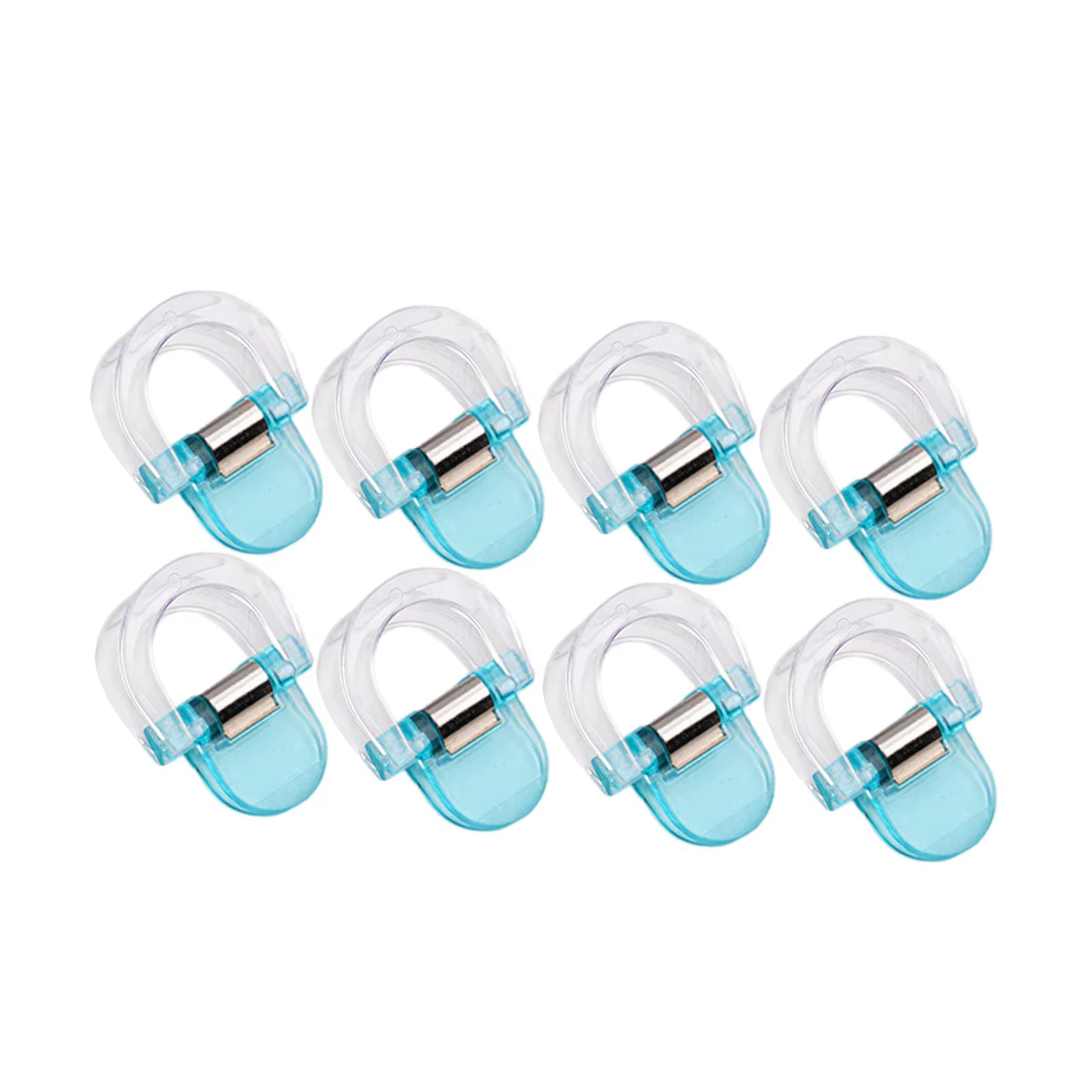 Clips ajustadores para pantalones – Abrazaderas elásticas para puños y ropa azul - imagen 5