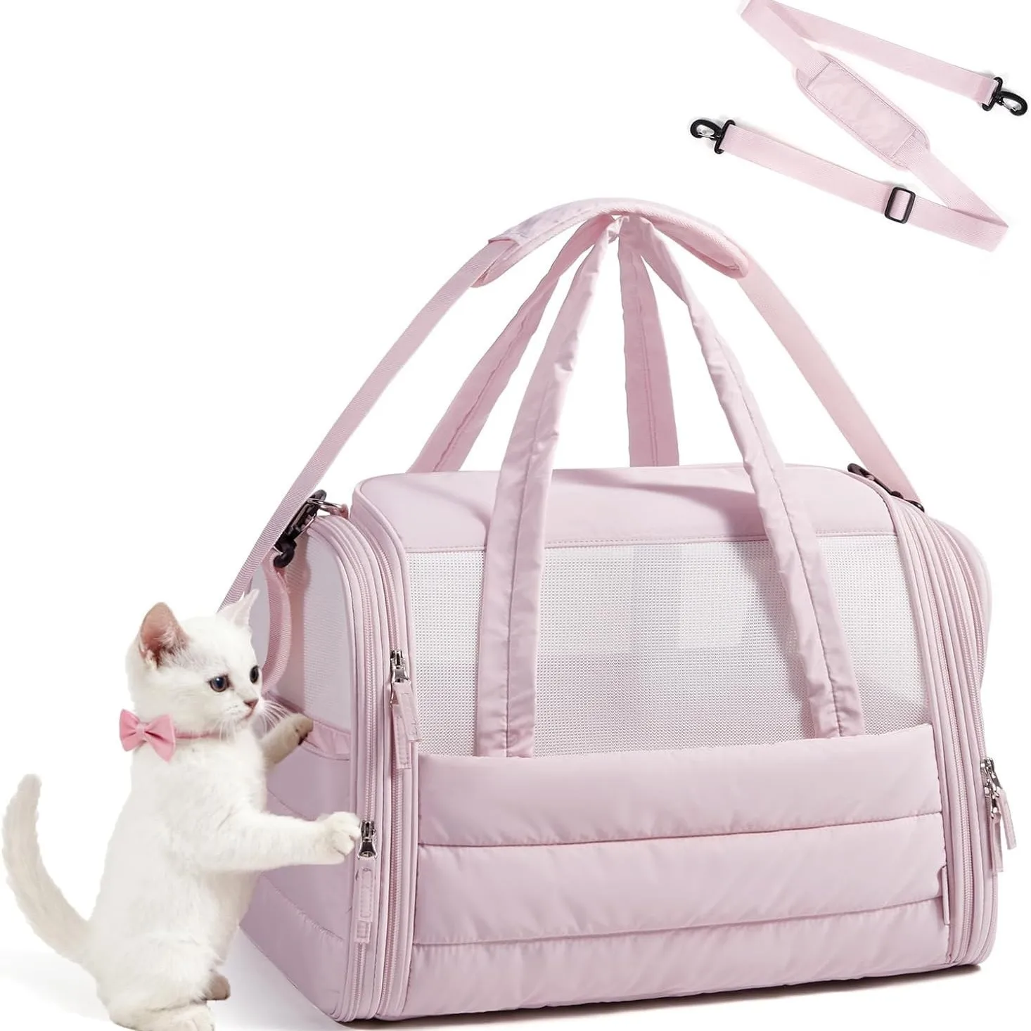 Bolsa de transporte plegable transpirable para gatos y perros - imagen 2