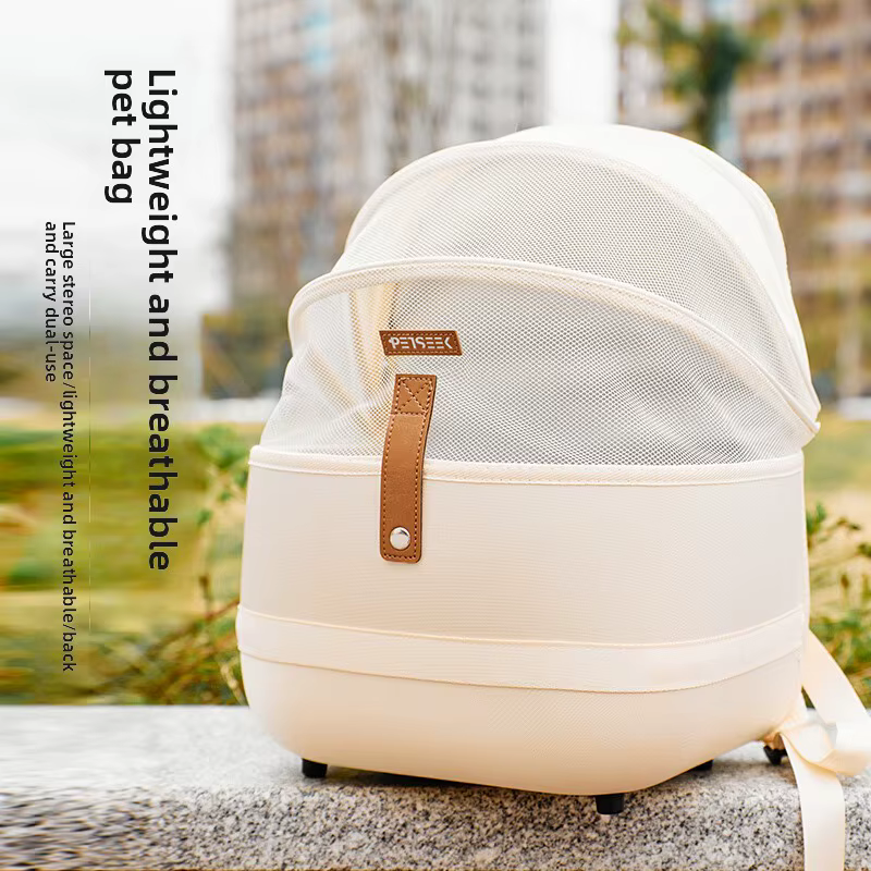 Bolsa de transporte para gatos con ruedas y diseño cápsula espacial - imagen 2