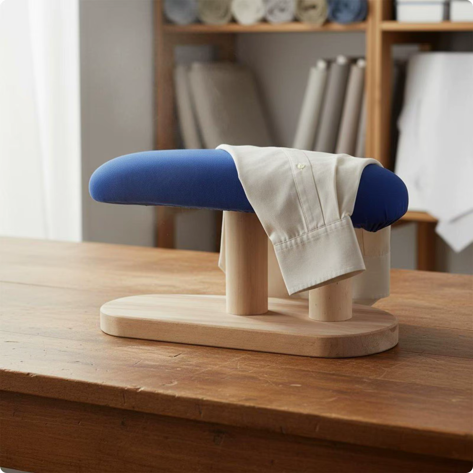 Mesa de planchado ovalada para dueños de gatos y perros - Soporte