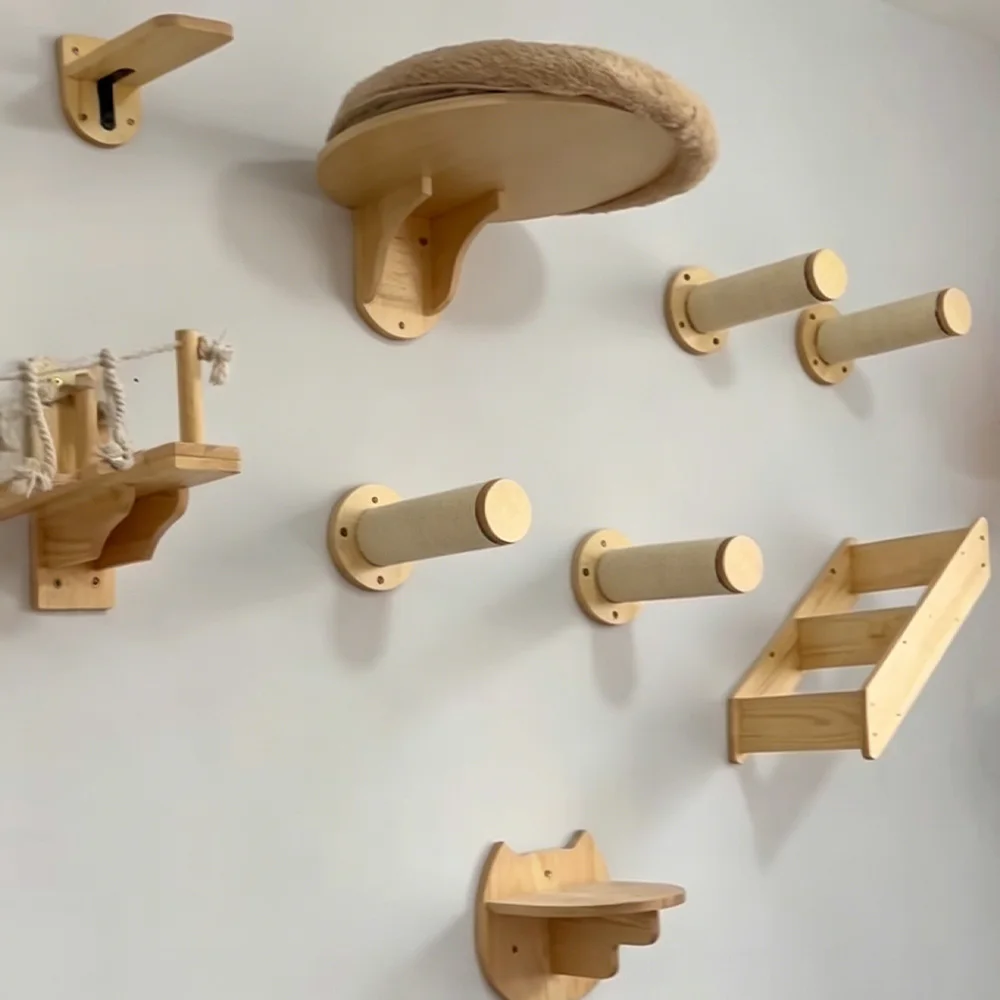 Escalera de sisal para gatos de pared, mueble con estructura trepadora - imagen 2