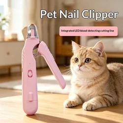 Cortauñas para gatos con luz LED y lima acero inoxidable todo en uno