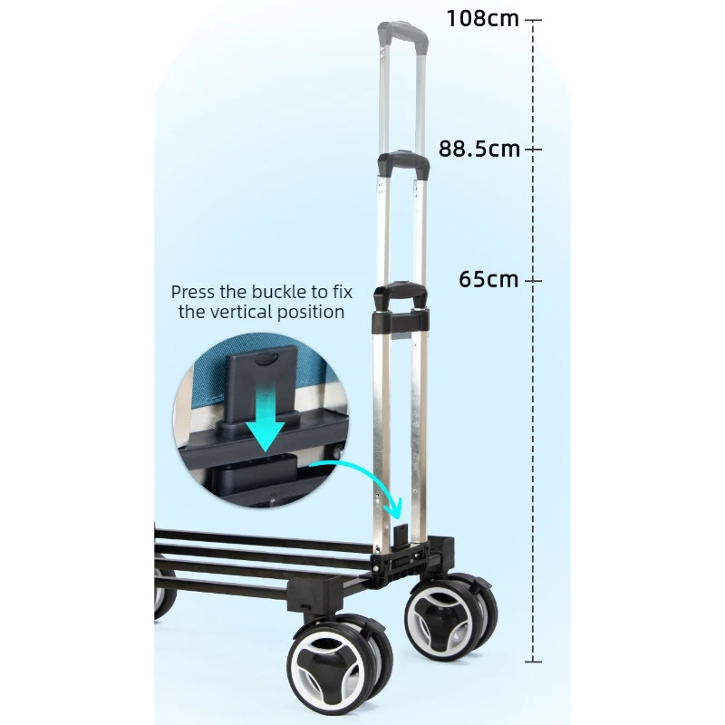 Carrito de paseo con mango telescópico y malla para perros y gatos