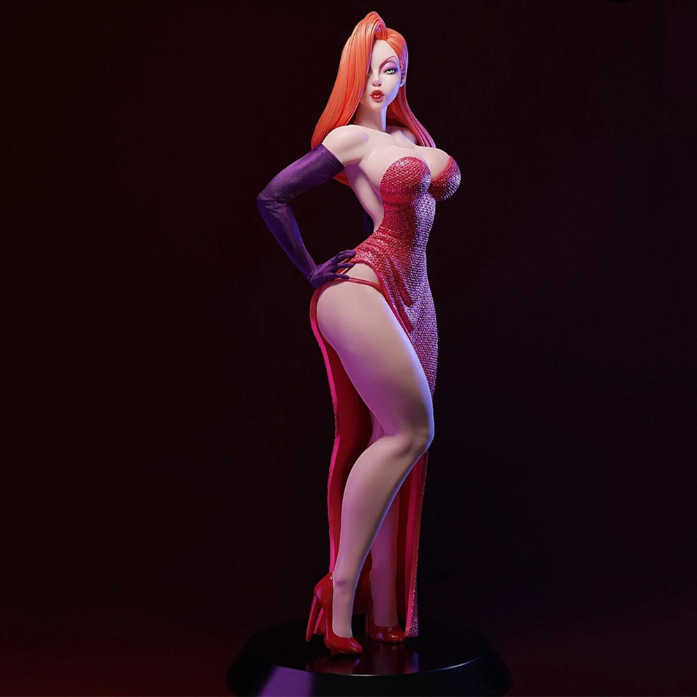 Vista frontal de la figura sin pintar