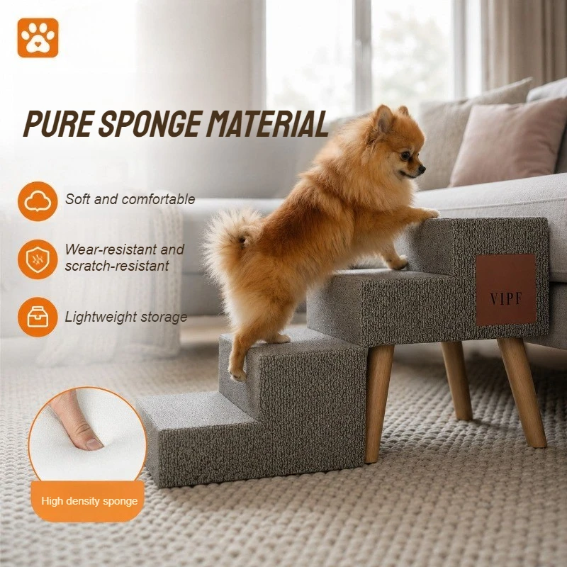 Escalera plegable para perros pequeños – Acceso seguro a sofá y cama - imagen 4