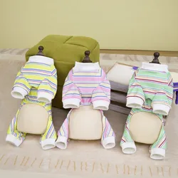 Ropa a rayas para perros: mono cálido con anillo, Chihuahua