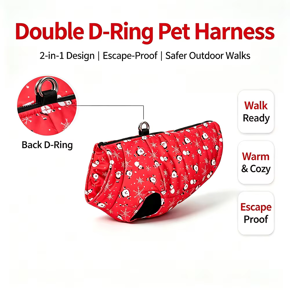 Chaqueta impermeable para perros pequeños y medianos con cremallera
