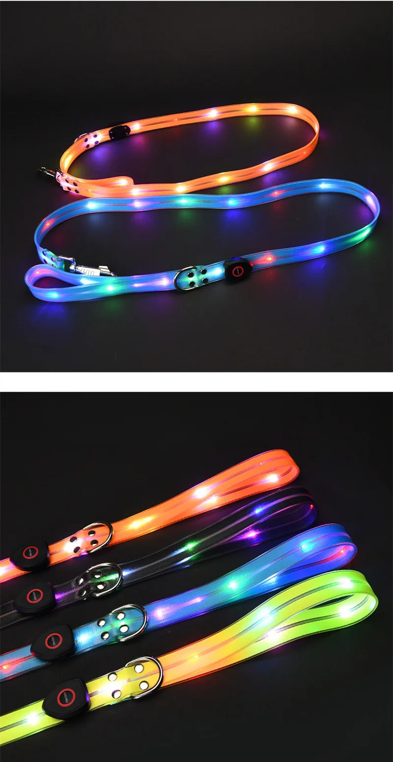 Collar luminoso con colores LED configurables